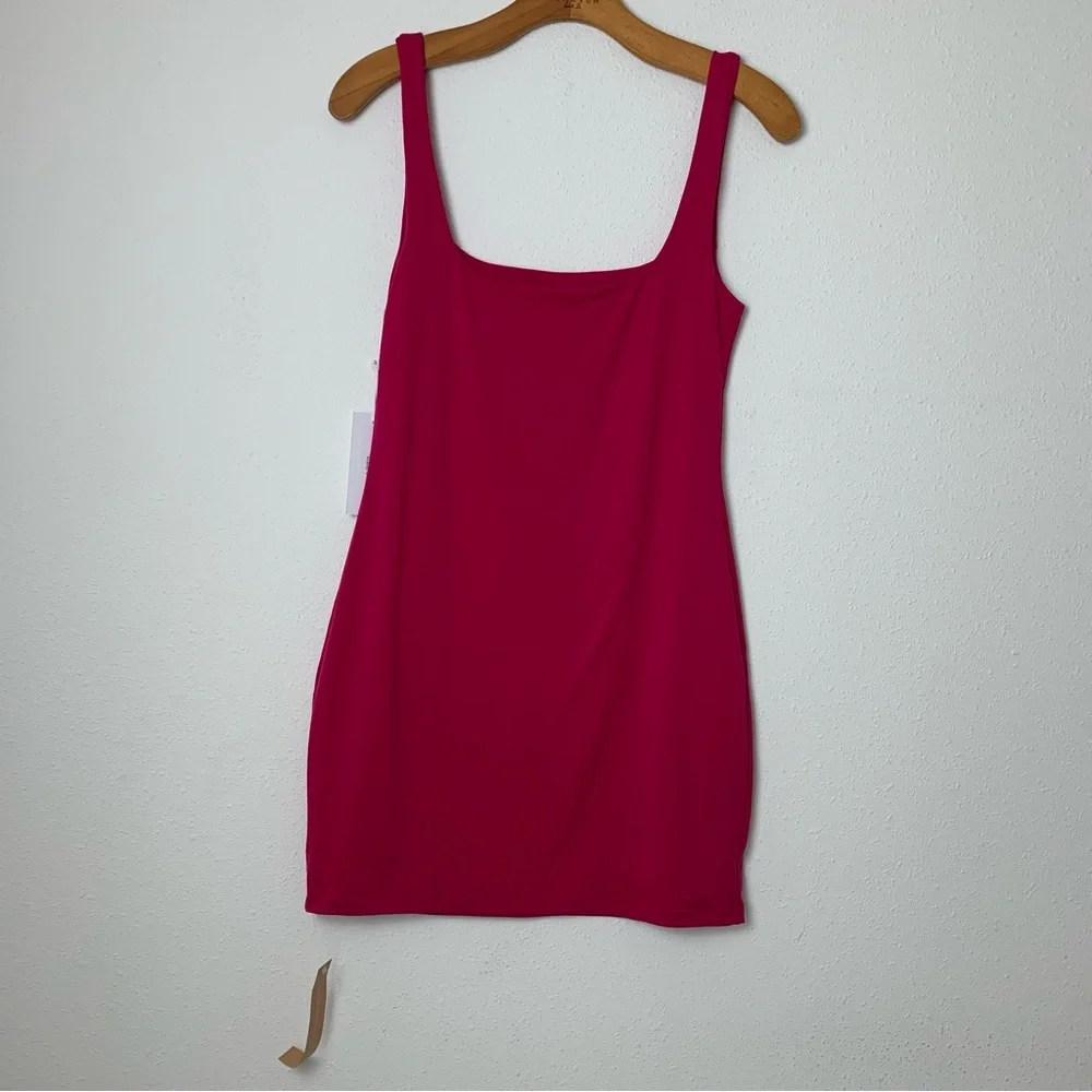 Reformation Becky Hot Pink Mini Bodycon Dress Barbiecore NWT Size Medium - Picture 7 of 10